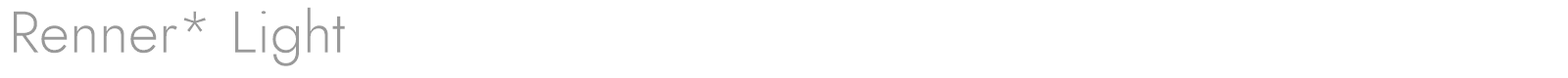 Renner* font preview